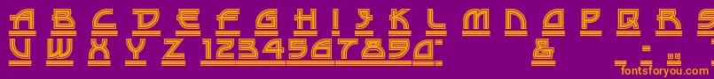 DriveTh Font – Orange Fonts on Purple Background