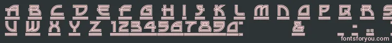 DriveTh Font – Pink Fonts on Black Background