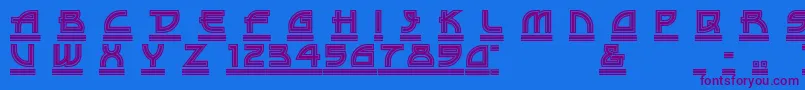 DriveTh Font – Purple Fonts on Blue Background