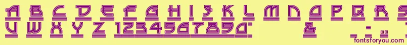 DriveTh Font – Purple Fonts on Yellow Background
