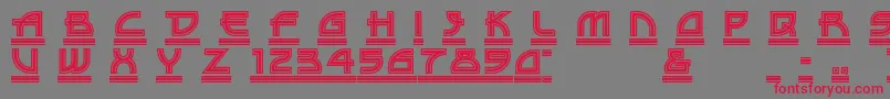 DriveTh Font – Red Fonts on Gray Background