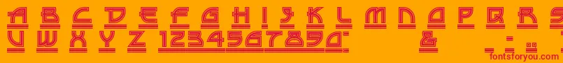 DriveTh Font – Red Fonts on Orange Background