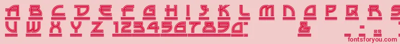 DriveTh Font – Red Fonts on Pink Background