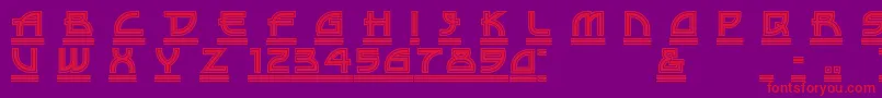 DriveTh Font – Red Fonts on Purple Background