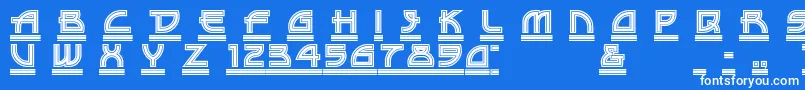DriveTh Font – White Fonts on Blue Background