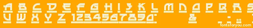 DriveTh Font – White Fonts on Orange Background
