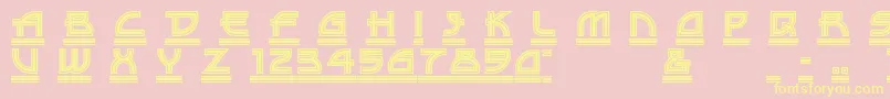 DriveTh Font – Yellow Fonts on Pink Background