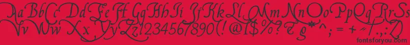 Flbrsa1 Font – Black Fonts on Red Background