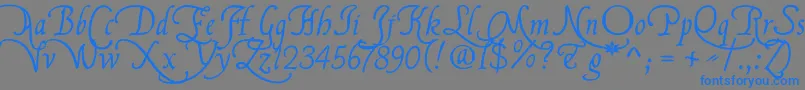 Flbrsa1 Font – Blue Fonts on Gray Background