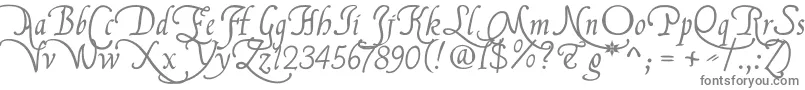 Flbrsa1-fontti – harmaat kirjasimet valkoisella taustalla