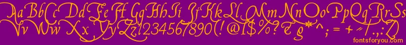 Flbrsa1 Font – Orange Fonts on Purple Background