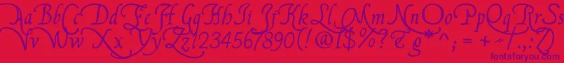 Flbrsa1 Font – Purple Fonts on Red Background