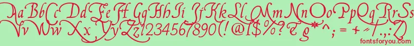 Flbrsa1 Font – Red Fonts on Green Background