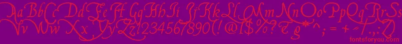 Flbrsa1 Font – Red Fonts on Purple Background