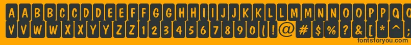 fuente ADominocmrndcrn – Fuentes Negras Sobre Fondo Naranja