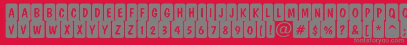 ADominocmrndcrn Font – Gray Fonts on Red Background