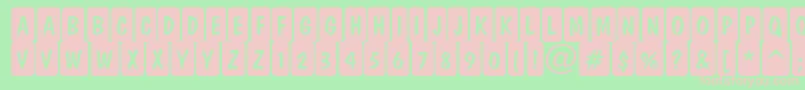 ADominocmrndcrn Font – Pink Fonts on Green Background