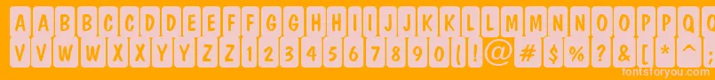 ADominocmrndcrn Font – Pink Fonts on Orange Background