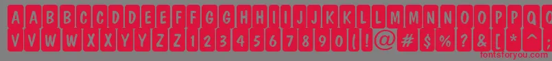 ADominocmrndcrn Font – Red Fonts on Gray Background