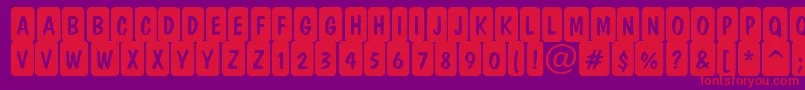 ADominocmrndcrn Font – Red Fonts on Purple Background