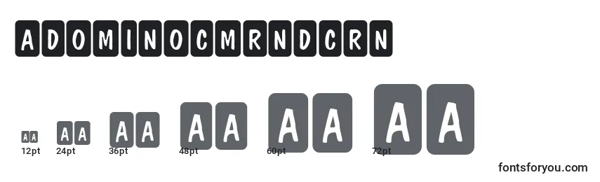 ADominocmrndcrn Font Sizes