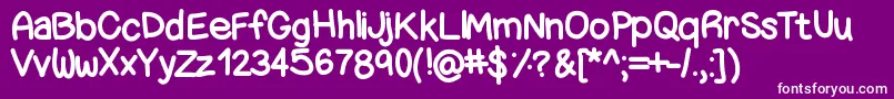 Chunkyness Font – White Fonts on Purple Background