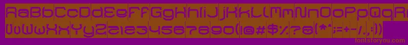 RaynalizInverse Font – Brown Fonts on Purple Background