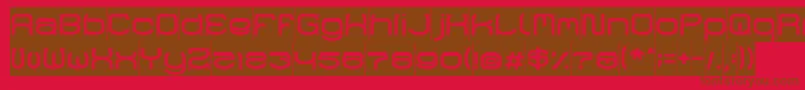 フォントRaynalizInverse – 赤い背景に茶色の文字