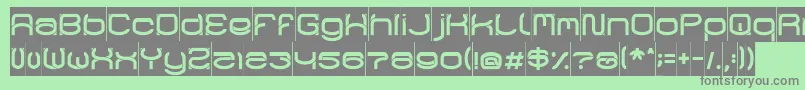 フォントRaynalizInverse – 緑の背景に灰色の文字