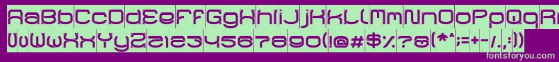 RaynalizInverse Font – Green Fonts on Purple Background