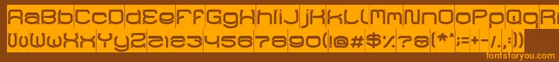 RaynalizInverse Font – Orange Fonts on Brown Background