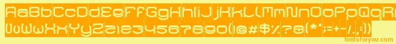 RaynalizInverse Font – Orange Fonts on Yellow Background