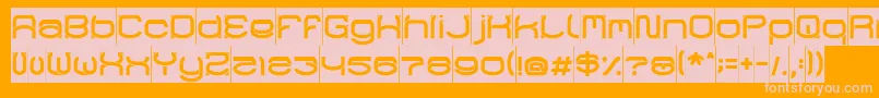 RaynalizInverse Font – Pink Fonts on Orange Background