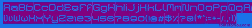 RaynalizInverse Font – Purple Fonts on Blue Background