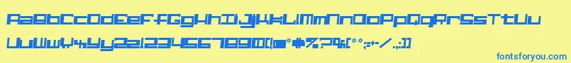 More about Alphi Font Alphi Font – Blue Fonts on Yellow Background