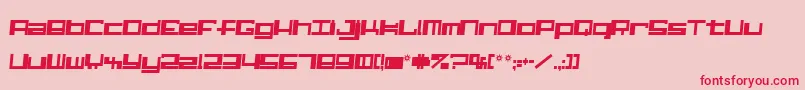 フォントAlphi – ピンクの背景に赤い文字