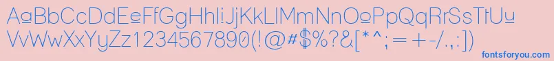 Czcionka LaneUpper – niebieskie czcionki na różowym tle