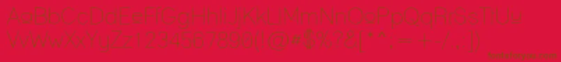 LaneUpper Font – Brown Fonts on Red Background