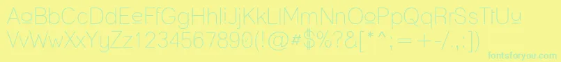 LaneUpper-Schriftart – Grüne Schriften auf gelbem Hintergrund
