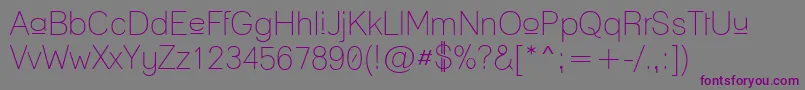 LaneUpper Font – Purple Fonts on Gray Background