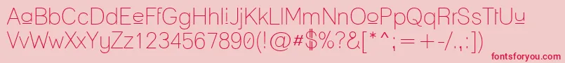 LaneUpper Font – Red Fonts on Pink Background