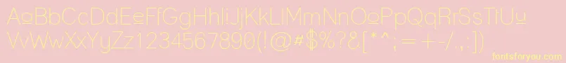 Weitere Informationen zur LaneUpper-Schriftart LaneUpper-Schriftart – Gelbe Schriften auf rosa Hintergrund