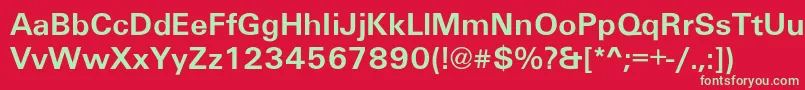Atwood Font – Green Fonts on Red Background