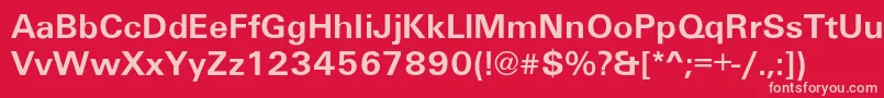 Atwood Font – Pink Fonts on Red Background