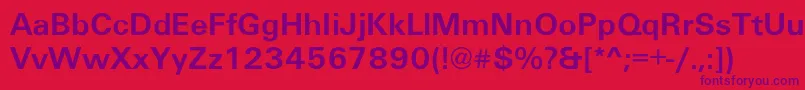 Atwood Font – Purple Fonts on Red Background
