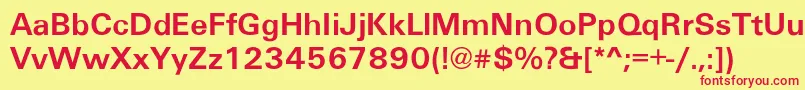 Atwood Font – Red Fonts on Yellow Background