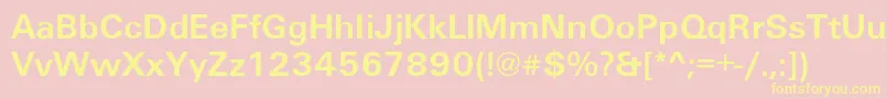 Atwood Font – Yellow Fonts on Pink Background