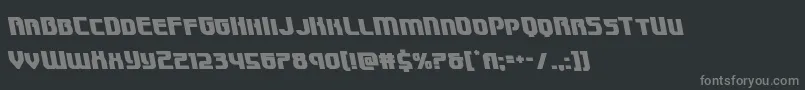 フォントSpeedwagonleft – 黒い背景に灰色の文字