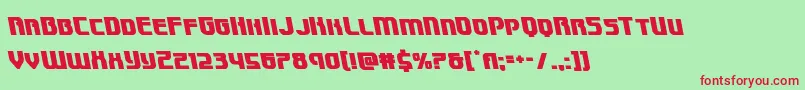 フォントSpeedwagonleft – 赤い文字の緑の背景