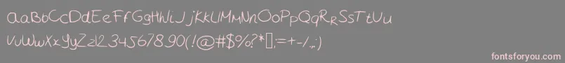 Lejasper Font – Pink Fonts on Gray Background